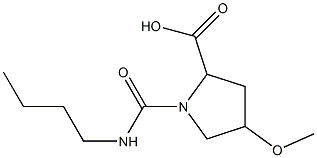 1-(butylcarbamoyl)-4-methoxypyrrolidine-2-carboxylic acid Structure