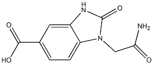 1-(carbamoylmethyl)-2-oxo-2,3-dihydro-1H-1,3-benzodiazole-5-carboxylic acid Structure