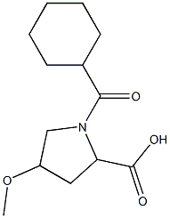 1-(cyclohexylcarbonyl)-4-methoxypyrrolidine-2-carboxylic acid Structure