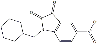1-(cyclohexylmethyl)-5-nitro-2,3-dihydro-1H-indole-2,3-dione Structure