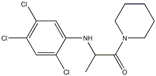 1-(piperidin-1-yl)-2-[(2,4,5-trichlorophenyl)amino]propan-1-one Structure