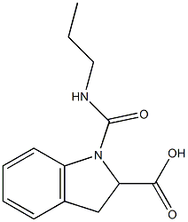 1-(propylcarbamoyl)-2,3-dihydro-1H-indole-2-carboxylic acid 구조식 이미지