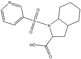 1-(pyridine-3-sulfonyl)-octahydro-1H-indole-2-carboxylic acid 구조식 이미지