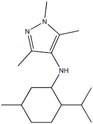 1,3,5-trimethyl-N-[5-methyl-2-(propan-2-yl)cyclohexyl]-1H-pyrazol-4-amine Structure