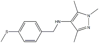 1,3,5-trimethyl-N-{[4-(methylsulfanyl)phenyl]methyl}-1H-pyrazol-4-amine 구조식 이미지