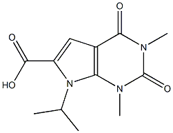 1,3-dimethyl-2,4-dioxo-7-(propan-2-yl)-1H,2H,3H,4H,7H-pyrrolo[2,3-d]pyrimidine-6-carboxylic acid Structure