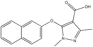 1,3-dimethyl-5-(naphthalen-2-yloxy)-1H-pyrazole-4-carboxylic acid Structure