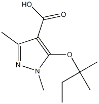 1,3-dimethyl-5-[(2-methylbutan-2-yl)oxy]-1H-pyrazole-4-carboxylic acid Structure