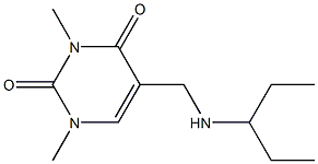 1,3-dimethyl-5-[(pentan-3-ylamino)methyl]-1,2,3,4-tetrahydropyrimidine-2,4-dione 구조식 이미지