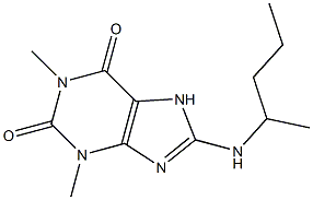 1,3-dimethyl-8-(pentan-2-ylamino)-2,3,6,7-tetrahydro-1H-purine-2,6-dione Structure