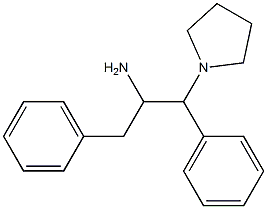 1,3-diphenyl-1-pyrrolidin-1-ylpropan-2-amine Structure