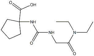 1-[({[2-(diethylamino)-2-oxoethyl]amino}carbonyl)amino]cyclopentanecarboxylic acid 구조식 이미지