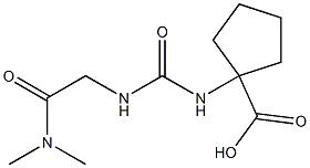 1-[({[2-(dimethylamino)-2-oxoethyl]amino}carbonyl)amino]cyclopentanecarboxylic acid 구조식 이미지