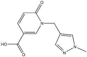 1-[(1-methyl-1H-pyrazol-4-yl)methyl]-6-oxo-1,6-dihydropyridine-3-carboxylic acid Structure