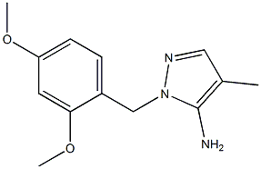 1-[(2,4-dimethoxyphenyl)methyl]-4-methyl-1H-pyrazol-5-amine 구조식 이미지