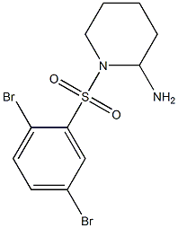 1-[(2,5-dibromobenzene)sulfonyl]piperidin-2-amine 구조식 이미지