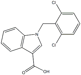 1-[(2,6-dichlorophenyl)methyl]-1H-indole-3-carboxylic acid 구조식 이미지