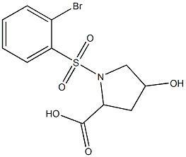 1-[(2-bromobenzene)sulfonyl]-4-hydroxypyrrolidine-2-carboxylic acid 구조식 이미지