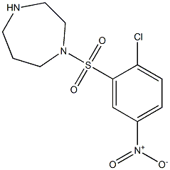 1-[(2-chloro-5-nitrobenzene)sulfonyl]-1,4-diazepane Structure