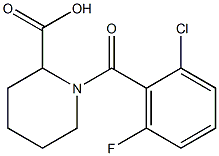 1-[(2-chloro-6-fluorophenyl)carbonyl]piperidine-2-carboxylic acid 구조식 이미지