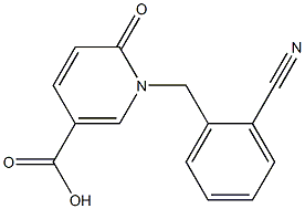 1-[(2-cyanophenyl)methyl]-6-oxo-1,6-dihydropyridine-3-carboxylic acid Structure