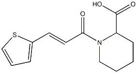 1-[(2E)-3-thien-2-ylprop-2-enoyl]piperidine-2-carboxylic acid 구조식 이미지