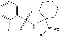 1-[(2-fluorobenzene)sulfonamido]cyclohexane-1-carboxylic acid 구조식 이미지