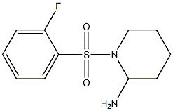 1-[(2-fluorobenzene)sulfonyl]piperidin-2-amine Structure