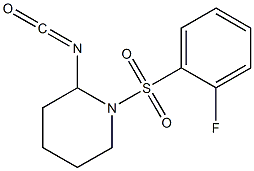 1-[(2-fluorophenyl)sulfonyl]-2-isocyanatopiperidine Structure