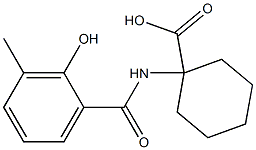 1-[(2-hydroxy-3-methylbenzene)amido]cyclohexane-1-carboxylic acid Structure