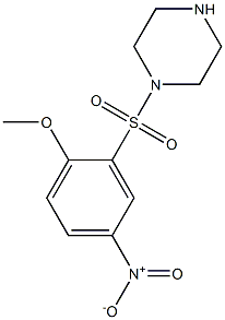 1-[(2-methoxy-5-nitrobenzene)sulfonyl]piperazine Structure