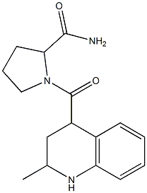 1-[(2-methyl-1,2,3,4-tetrahydroquinolin-4-yl)carbonyl]pyrrolidine-2-carboxamide 구조식 이미지