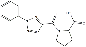 1-[(2-phenyl-2H-1,2,3-triazol-4-yl)carbonyl]pyrrolidine-2-carboxylic acid 구조식 이미지