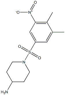 1-[(3,4-dimethyl-5-nitrobenzene)sulfonyl]piperidin-4-amine Structure