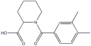 1-[(3,4-dimethylphenyl)carbonyl]piperidine-2-carboxylic acid 구조식 이미지