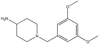 1-[(3,5-dimethoxyphenyl)methyl]piperidin-4-amine 구조식 이미지