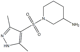1-[(3,5-dimethyl-1H-pyrazole-4-)sulfonyl]piperidin-3-amine 구조식 이미지