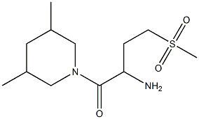 1-[(3,5-dimethylpiperidin-1-yl)carbonyl]-3-(methylsulfonyl)propylamine 구조식 이미지