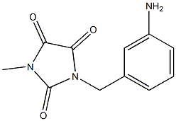 1-[(3-aminophenyl)methyl]-3-methylimidazolidine-2,4,5-trione 구조식 이미지