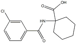 1-[(3-chlorobenzoyl)amino]cyclohexanecarboxylic acid 구조식 이미지
