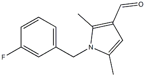 1-[(3-fluorophenyl)methyl]-2,5-dimethyl-1H-pyrrole-3-carbaldehyde Structure