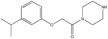 1-[(3-isopropylphenoxy)acetyl]piperazine Structure