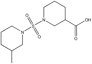 1-[(3-methylpiperidine-1-)sulfonyl]piperidine-3-carboxylic acid Structure