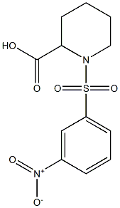 1-[(3-nitrobenzene)sulfonyl]piperidine-2-carboxylic acid Structure