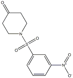 1-[(3-nitrophenyl)sulfonyl]piperidin-4-one Structure