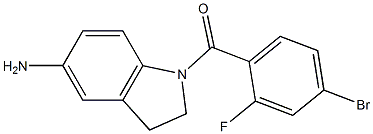 1-[(4-bromo-2-fluorophenyl)carbonyl]-2,3-dihydro-1H-indol-5-amine 구조식 이미지