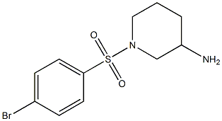 1-[(4-bromobenzene)sulfonyl]piperidin-3-amine 구조식 이미지