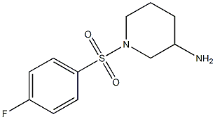 1-[(4-fluorobenzene)sulfonyl]piperidin-3-amine 구조식 이미지