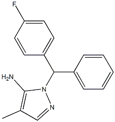 1-[(4-fluorophenyl)(phenyl)methyl]-4-methyl-1H-pyrazol-5-amine 구조식 이미지