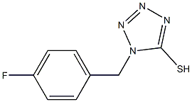 1-[(4-fluorophenyl)methyl]-1H-1,2,3,4-tetrazole-5-thiol 구조식 이미지